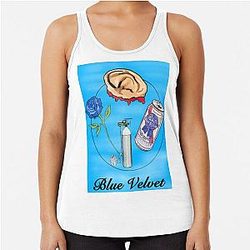 Blue Velvet Movie Art Racerback Tank Top