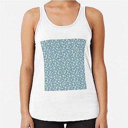 Christmas Icy Blue Velvet Snow Tank Top
