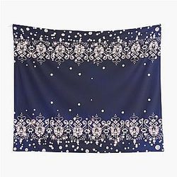 Pink Diamonds on Velvet Tapestry