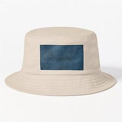 Abstract Blue Velvet Japanese Pattern Hat