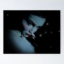 Blue Velvet Goddess Poster