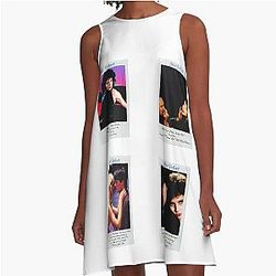 Blue Velvet Sticker Set T Shirt A-Line Dress
