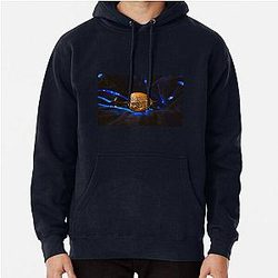 Golden Seed Pod on Blue Velvet Hoodie