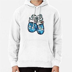 Christmas Blue Velvet Gloves Santa Plaid Hoodie