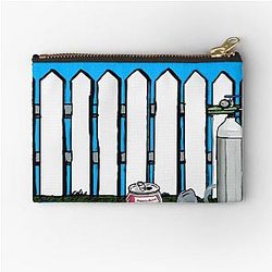 Blue Velvet Zipper Pouch