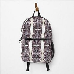 Blue velvet patterned backpack