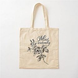 Pride and Prejudice by Jane Austen Blue Velvet Cotton Tote Bag