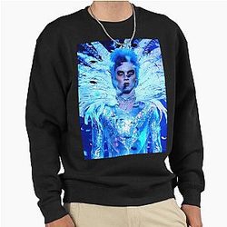 Blue Velvet Glam Rock Pullover Sweatshirt