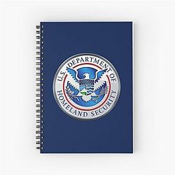 Department of Homeland Security DHS Emblem 3D on Blue Velvet Notebook