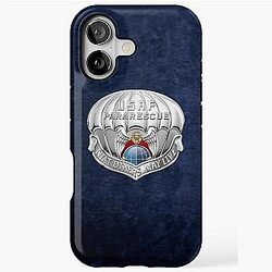Pararescue men - PJ Badge over Blue Velvet iPhone Tough Case