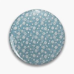 Christmas Icy Blue Velvet Snowflakes Pin