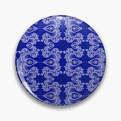 White Lace on Blue Velvet Pin