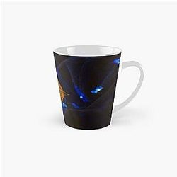 Golden seed pod on blue velvet tall mug