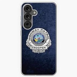 Florida Highway Patrol - FHP Trooper Badge over Blue Velvet Samsung Galaxy Case