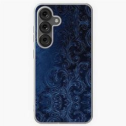 Faux Blue Velvet Swirl Samsung Galaxy Soft Case