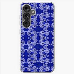 White Lace on Blue Velvet Abstract Galaxy Case