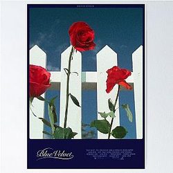 BLUE VELVET custom poster print Poster with flowers