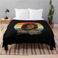 Blue Velvet Throw Blanket