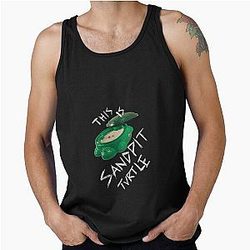 Kopie  - This Is Sandpit Turtle - bmth meme - white on black Tank Top