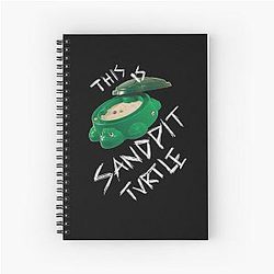 This Turtle wf on black Spiral Notebook