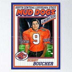 Bobby Boucher Football Trading Card Poster
