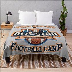 Bobby Boucher All-Star Football Camp Worn Throw Blanket