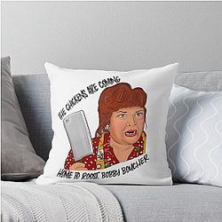 Chickens Are Coming Home to Roost, Bobby Boucher Throw Pillow