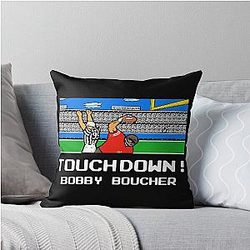 Tecmo Bowl Bobby Boucher Touchdown Throw Pillow
