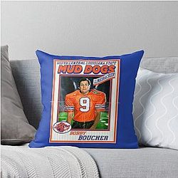 Bobby Boucher Football Trading Card Throw Pillow
