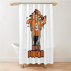 Birthday Party Stencil Art Bobby Boys Girls Rainbow Shower Curtain
