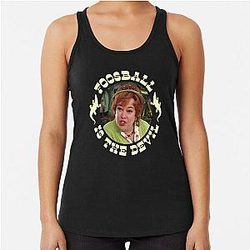 Foosball is the Devil vs Waterboy Bobby Boucher Racerback Tank Top