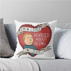 Bobby Hill Funny Quote Throw Pillow