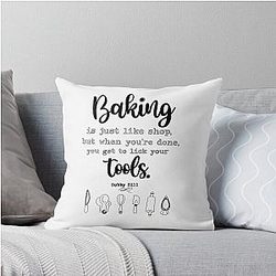 Bobby Hill Baking Quote Throw Pillow