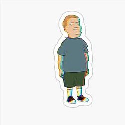 Glitched Trippy Bobby Hill Sticker