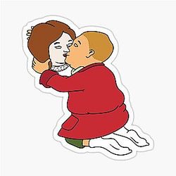 Bobby Hill Kissing Plastic Head King of Hill Sticker