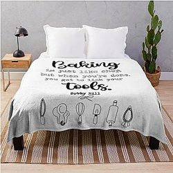 Bobby Hill Baking Quote Throw Blanket