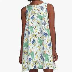 Bobby Hill Pattern King of the Hill A-Line Dress