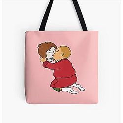 Bobby Hill Kissing Giant Pink Plastic Head King of the Hill All Over Print Tote Bag