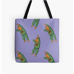 Bobby Hill in Pajamas King of the Hill Pattern Over Print Tote Bag