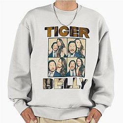 TigerBelly Bobby Lee Khalyla Kuhn Podcast Tiger Letter King Oversized Sweatshirt