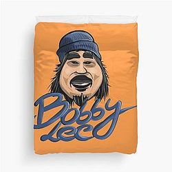 Bobby Lee Blue Beanie Illustration Duvet Cover