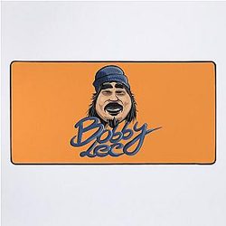 Bobby Lee Blue Beanie Illustration Desk Mat