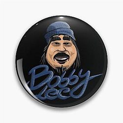 Bobby Lee With Blue Beanie Illustration Pin
