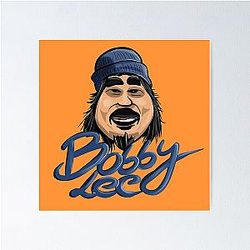 Bobby Lee Blue Beanie Illustration Poster