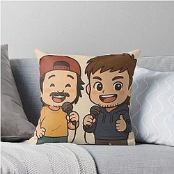 Bobby Lee and Theo Von - Chaos and Clarity Duo Poster Throw Pillow
