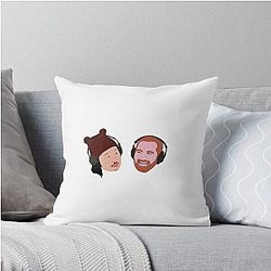 Bad Friends Podcast Bobby Lee Andrew Santino Throw Pillow
