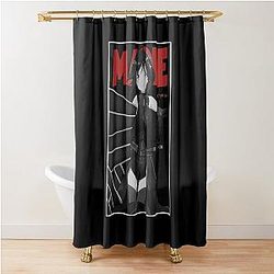 Bofuri I Don't Want To Get Hurt So I'll Max Out My Defense Black Shower Curtain