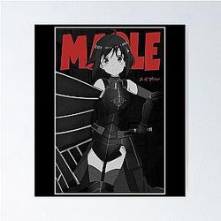 Bofuri Merch I Don't Want To Get Hurt So I'll Max Out My Defense Black Poster