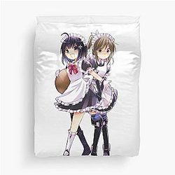 Maple and Sally Wearing Maid Outfit Blushing Embarassed 
- Bofuri I Don't Want to Get Hurt so I'll Max Out My Defense 
- Itai no wa Iya nano de Bougyoryoku ni Kyokufuri Shitai to Omoimasu