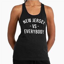 New Jersey vs. Everybody Jon Bon Jovi Racerback Tank Top
